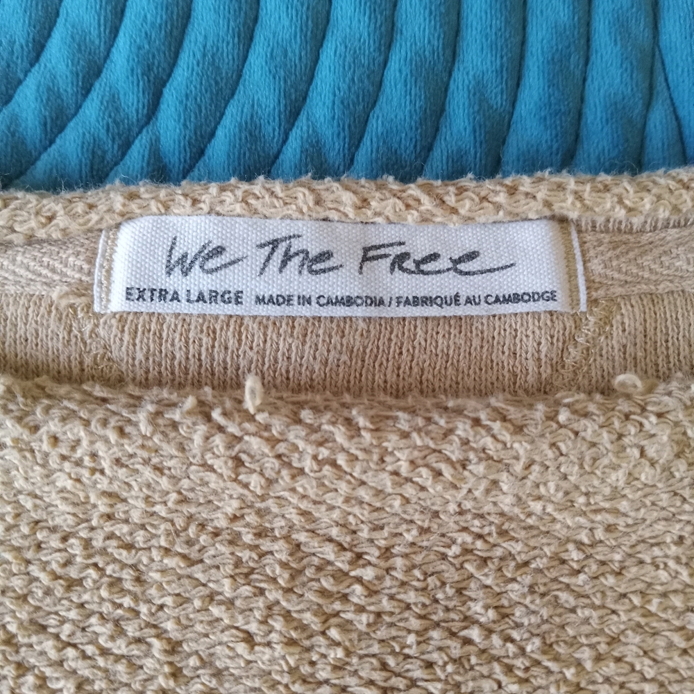 Free People We The Free Palo Alto Cotton Blend Pullover Sweatshirt - Picture 5 of 12